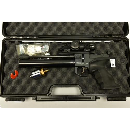 376 - A .177'' CO2 HIGH QUALITY ROHM TWINMASTER COMPETITOR AIR PISTOL, serial number RU102101137 fitted wi... 