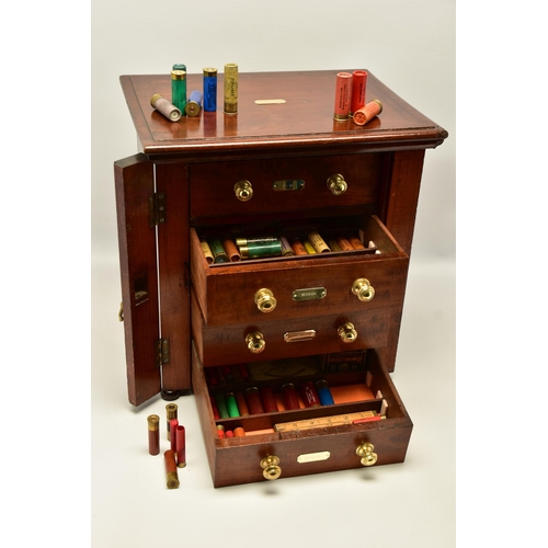 379 - COLLECTORS CARTRIDGES, (Purchaser must be the holder of a Shotgun Certificate), a four drawer table ... 