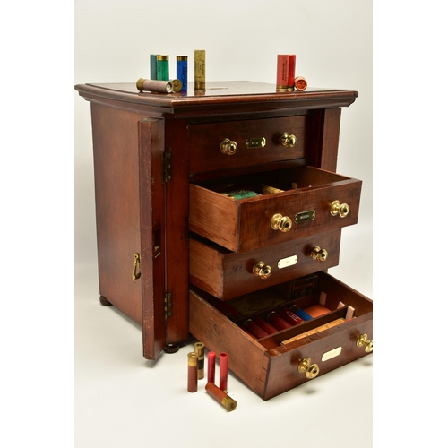 379 - COLLECTORS CARTRIDGES, (Purchaser must be the holder of a Shotgun Certificate), a four drawer table ... 