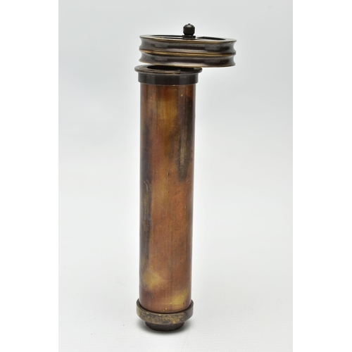 170 - A VICTORIAN STYLE BRASS KALEIDOSCOPE, length 18cm (Condition Report: in functioning order, surface s... 