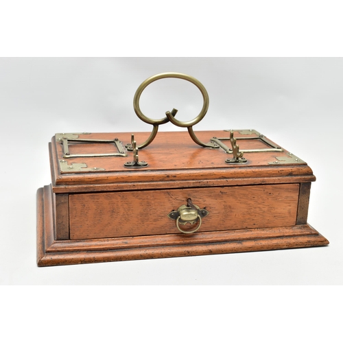 173 - SIX ITEMS OF 19TH AND EARLY 20TH CENTURY TREEN, comprising an Edwardian oak desk stand with silver p... 