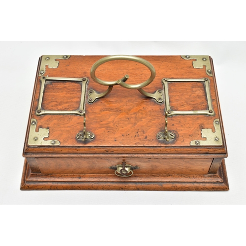 173 - SIX ITEMS OF 19TH AND EARLY 20TH CENTURY TREEN, comprising an Edwardian oak desk stand with silver p... 