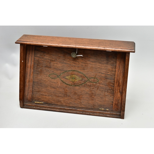 180 - A GROUP OF FIVE 19TH AND 20TH CENTURY BOXES / BAROMETER, comprising a Napoleonic Prisoner of War str... 