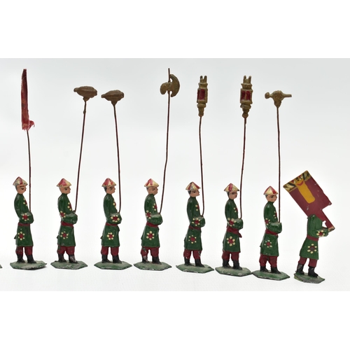 184 - AN EARLY 20TH CENTURY SET OF FORTY LEAD FIGURES FORMING A PROCESSION, possibly of Dowager Empress Ci... 