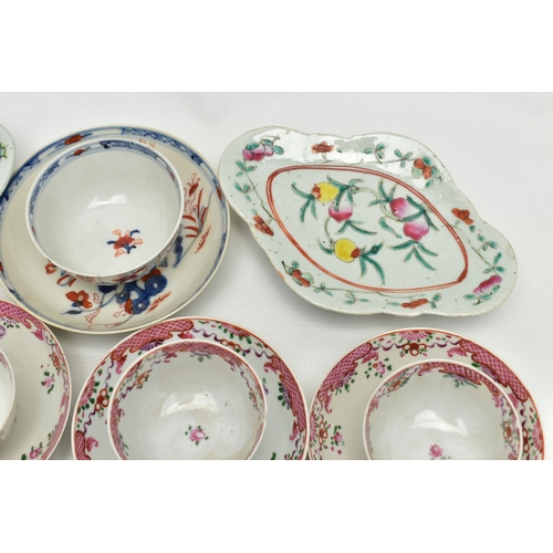 204 - A COLLECTION OF LATE 18TH AND 19TH CENTURY CHINESE PORCELAIN, comprising four famille rose footed di... 