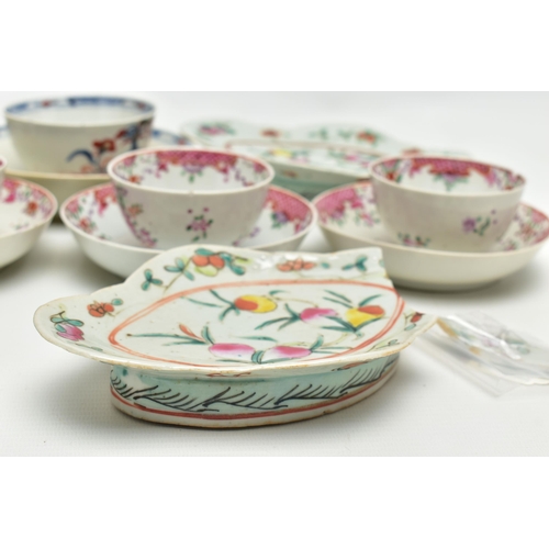 204 - A COLLECTION OF LATE 18TH AND 19TH CENTURY CHINESE PORCELAIN, comprising four famille rose footed di... 