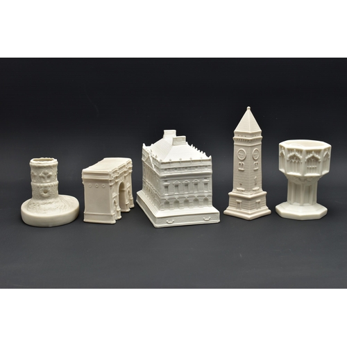 124 - FIVE PIECES OF 19TH AND 20TH CENTURY PARIAN PORCELAIN, comprising a Minton font, impressed marks, he... 