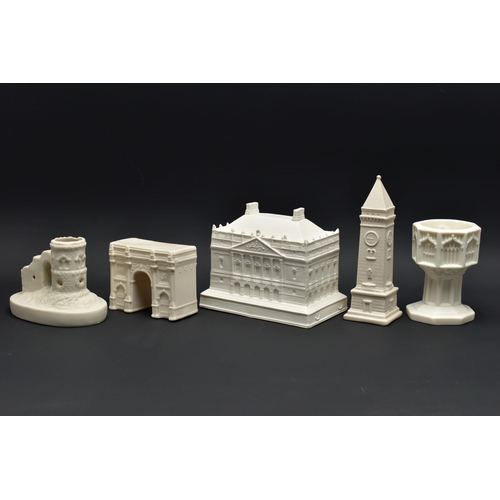 124 - FIVE PIECES OF 19TH AND 20TH CENTURY PARIAN PORCELAIN, comprising a Minton font, impressed marks, he... 