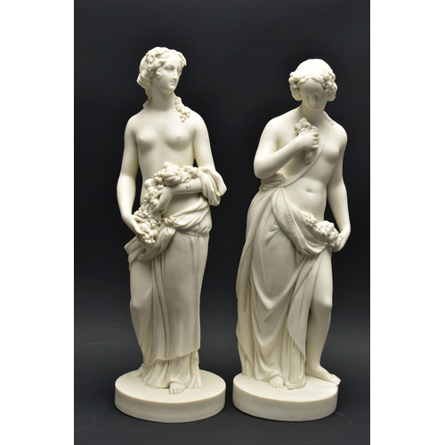 133 - A VICTORIAN JOHN BELL FOR MINTON PARIAN FIGURE DOROTHEA AND PAIR OF 19TH CENTURY PARIAN FIGURES OF A... 