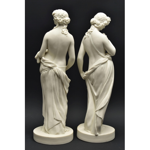 133 - A VICTORIAN JOHN BELL FOR MINTON PARIAN FIGURE DOROTHEA AND PAIR OF 19TH CENTURY PARIAN FIGURES OF A... 