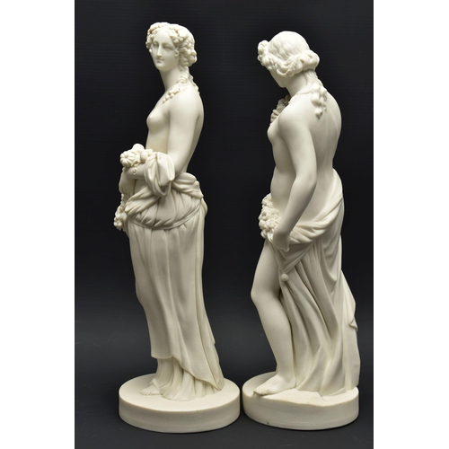 133 - A VICTORIAN JOHN BELL FOR MINTON PARIAN FIGURE DOROTHEA AND PAIR OF 19TH CENTURY PARIAN FIGURES OF A... 