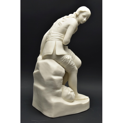 133 - A VICTORIAN JOHN BELL FOR MINTON PARIAN FIGURE DOROTHEA AND PAIR OF 19TH CENTURY PARIAN FIGURES OF A... 