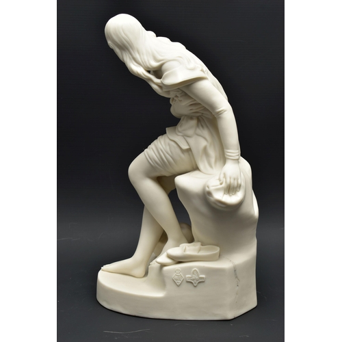 133 - A VICTORIAN JOHN BELL FOR MINTON PARIAN FIGURE DOROTHEA AND PAIR OF 19TH CENTURY PARIAN FIGURES OF A... 