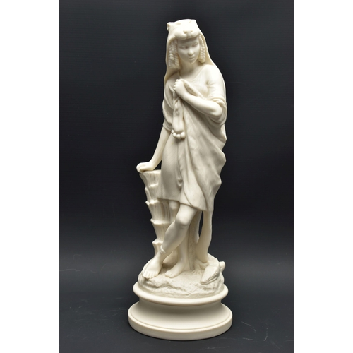 139 - A PAIR OF 19TH CENTURY PARIAN FEMALE ALLEGORICAL FIGURES OF AFRICA AND AMERICA, both modelled as sta... 