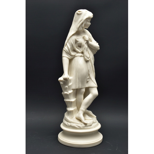 139 - A PAIR OF 19TH CENTURY PARIAN FEMALE ALLEGORICAL FIGURES OF AFRICA AND AMERICA, both modelled as sta... 