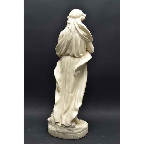 141 - A 19TH CENTURY COPELAND PARIAN FIGURE 'SPRING', designed by L.A. Malempre, modelled as a young woman... 