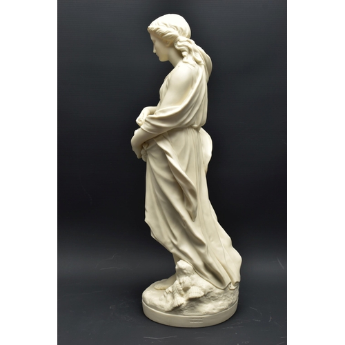 141 - A 19TH CENTURY COPELAND PARIAN FIGURE 'SPRING', designed by L.A. Malempre, modelled as a young woman... 