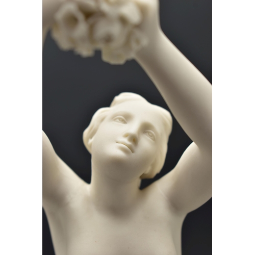 145 - A 19TH CENTURY COPELAND PARIAN FIGURE SABRINA, modelled by W. Calder Marshall, depicting a female nu... 