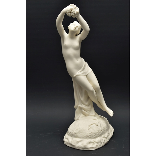 145 - A 19TH CENTURY COPELAND PARIAN FIGURE SABRINA, modelled by W. Calder Marshall, depicting a female nu... 