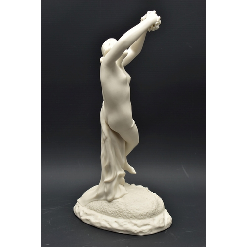 145 - A 19TH CENTURY COPELAND PARIAN FIGURE SABRINA, modelled by W. Calder Marshall, depicting a female nu... 