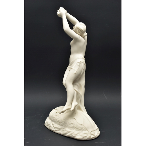 145 - A 19TH CENTURY COPELAND PARIAN FIGURE SABRINA, modelled by W. Calder Marshall, depicting a female nu... 