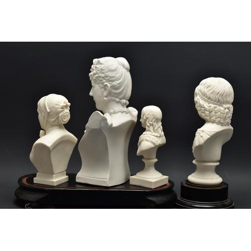 147 - FOUR LATE 19TH AND EARLY 20TH CENTURY PARIAN AND BISQUE BUSTS, comprising a Goss 'Sister Dora', impr... 