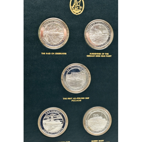 34 - THE MOUNTBATTEN MEDALLIC HISTORY OF BRITAIN AND THE SEA IN FOUR VOLUMES BY JOHN PINCHES LIMITED, com... 