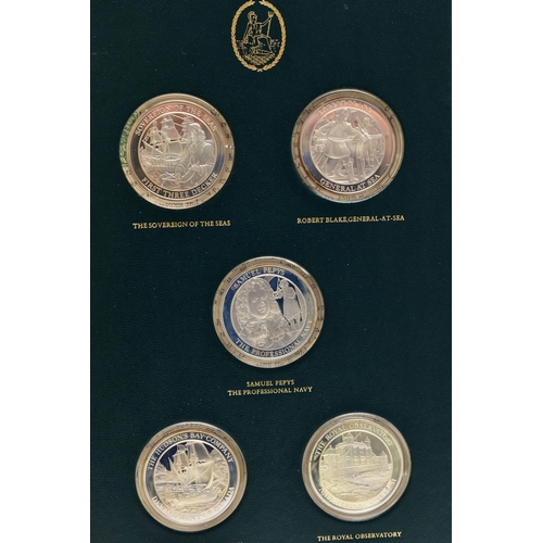 34 - THE MOUNTBATTEN MEDALLIC HISTORY OF BRITAIN AND THE SEA IN FOUR VOLUMES BY JOHN PINCHES LIMITED, com... 