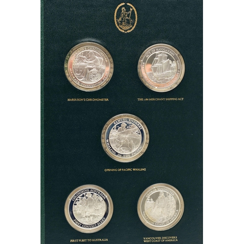 34 - THE MOUNTBATTEN MEDALLIC HISTORY OF BRITAIN AND THE SEA IN FOUR VOLUMES BY JOHN PINCHES LIMITED, com... 