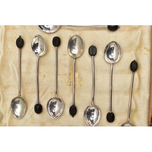 55 - A PARCEL OF CASED AND LOOSE SILVER AND SILVER HANDLED CUTLERY AND FLATWARE, comprising a cased set o... 