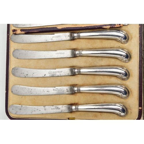 55 - A PARCEL OF CASED AND LOOSE SILVER AND SILVER HANDLED CUTLERY AND FLATWARE, comprising a cased set o... 