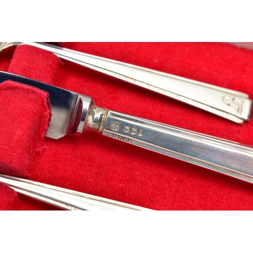 57 - A PARCEL OF CASED AND LOOSE SILVER, including a pair of Edwardian steel boot pulls with silver handl... 