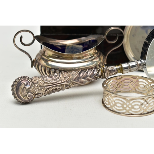 104 - FOUR CASED SET OF 20TH CENTURY SILVER TEA, COFFEE AND FRUIT SPOONS, comprising a set of twelve Georg... 