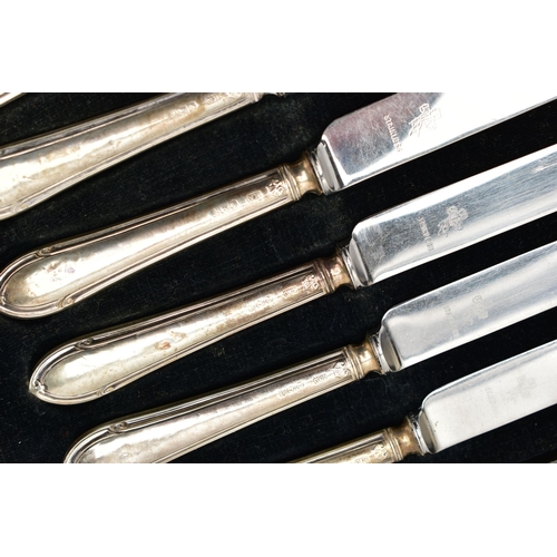 106 - A PARCEL OF 19TH AND 20TH CENTURY CASED AND LOOSE SILVER CUTLERY AND FLATWARE, comprising a set of s... 