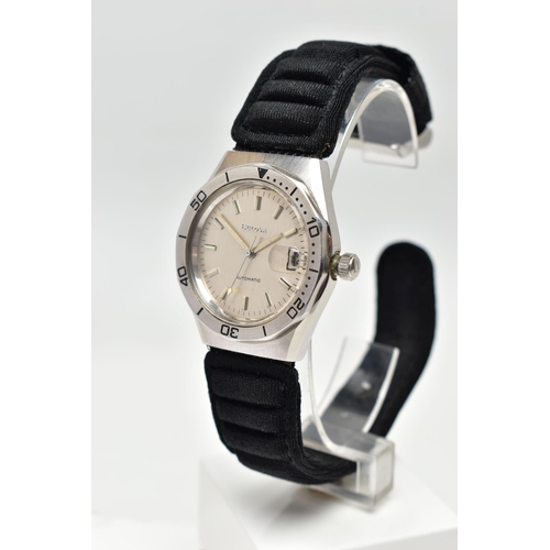 58 - A GENTS 'BULOVA, AUTOMATIC' WRISTWATCH, round silver dial signed 'Bulova', luminescent baton markers... 