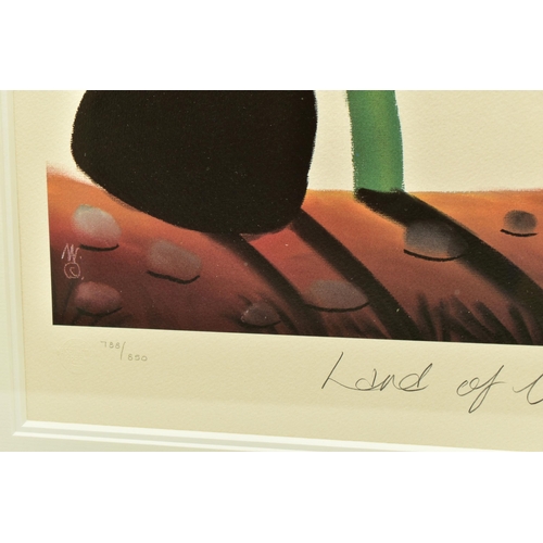 301 - MACKENZIE THORPE (BRITISH 1956) 'LAND OF LOVE', a signed limited edition print 788/850, a figure in ... 