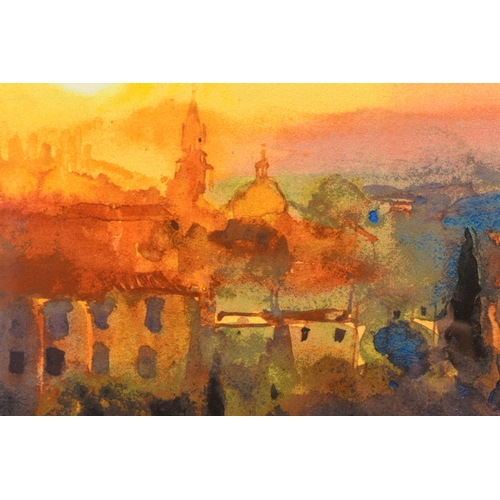 302 - CECIL RICE (BRITISH 1961) 'SUNSET, FLORENCE', a limited edition silkscreen print depicting a French ... 