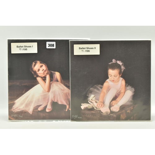 308 - DARREN BAKER (BRITISH 1976) 'BALLET SHOES I & II', two signed limited edition prints depicting young... 