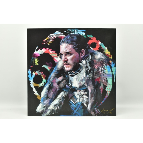 309 - ZINSKY (BRITISH CONTEMPORARY)' WINTER IS COMING', a signed limited edition print depicting  Kit Harr... 