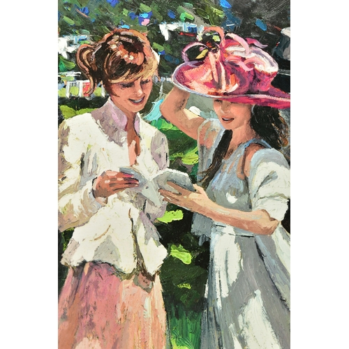 313 - SHERREE VALENTINE DAINES (BRITISH 1959) 'ROYAL ASCOT LADIES DAY II', a signed limited edition print ... 