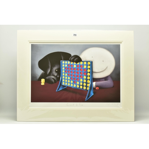 315 - DOUG HYDE (BRITISH 1972) 'CONNECT FOR LOVE', a signed limited edition print depicting a figure playi... 