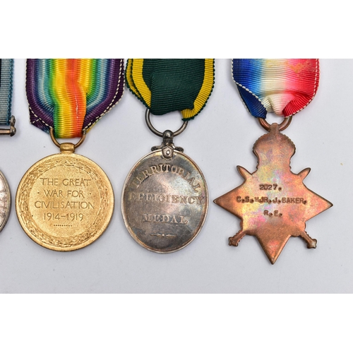 48 - FOUR MILITARY MEDALDS AND A WOMENS SERVICE MEDAL, to include a WWI Victory medal and war medal both ... 