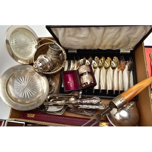 64 - A BOX OF ASSORTED ITEMS, to include a 'Timex' pocket watch, a ladys cased 'Rotary' wristwatch, a 'Wy... 