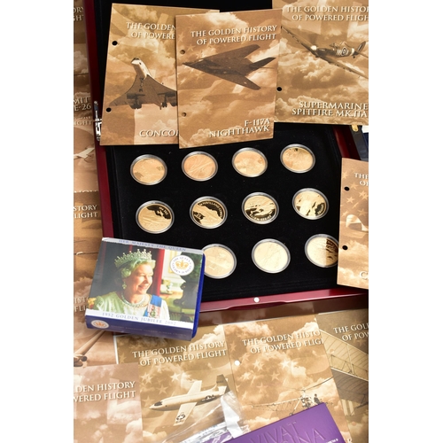 83 - A CARDBOARD BOX CONTAINING COINS AND COMMEMORATIVES, to include a Royal Mint cased set of 17 x Silve... 