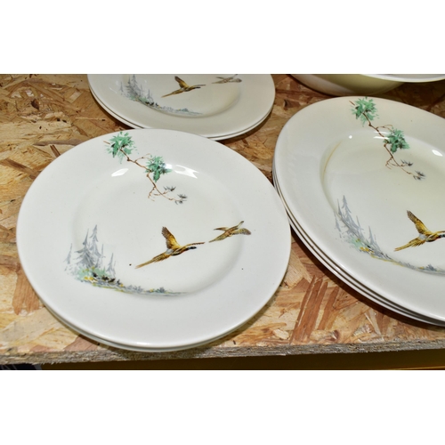 337 - A ROYAL DOULTON 'THE COPPICE' PATTERN DINNER SET, comprising five dinner plates, two oval dinner pla... 