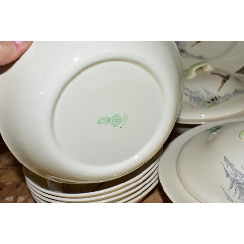 337 - A ROYAL DOULTON 'THE COPPICE' PATTERN DINNER SET, comprising five dinner plates, two oval dinner pla... 