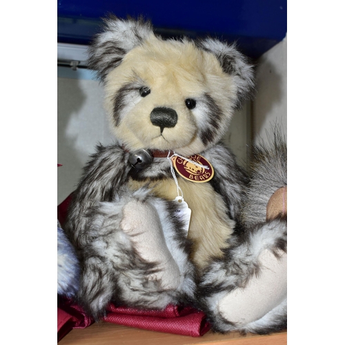 369 - FOUR CHARLIE BEARS TEDDY BEARS,comprising Puddifoot CB114797 limited edition 2430/3000, Laura CB1046... 