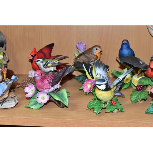 375 - A COLLECTION OF MAINLY PORCELAIN BIRD ORNAMENTS,  to include Lenox Hummingbird, and European Robin  ... 