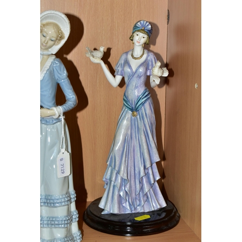 392 - TWO LLADRO FIGURINES AND ONE OTHER, comprising 'Lady With Umbrella',  'Oriental Girl' 4840 and an un... 