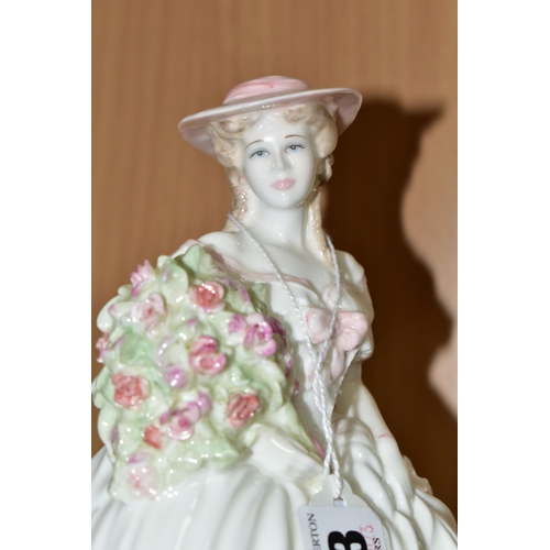 393 - A COALPORT 'ROSE' FIGURINE, from ' The Four Flowers' series, limited edition 7395/12500 (1) (Conditi... 